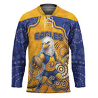 Custom Eagles Football Hockey Jersey Aboriginal Dot Art Pattern