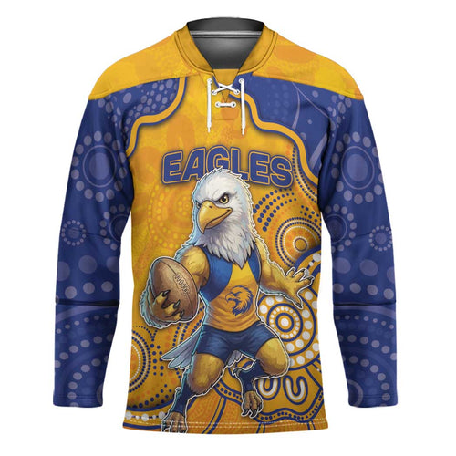 Custom Eagles Football Hockey Jersey Aboriginal Dot Art Pattern