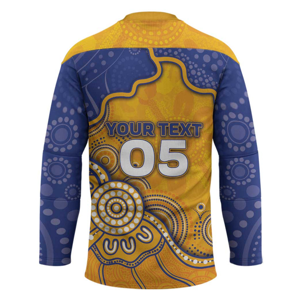 Custom Eagles Football Hockey Jersey Aboriginal Dot Art Pattern