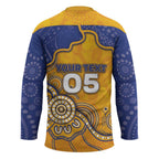 Custom Eagles Football Hockey Jersey Aboriginal Dot Art Pattern