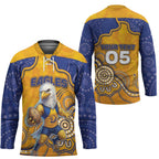 Custom Eagles Football Hockey Jersey Aboriginal Dot Art Pattern