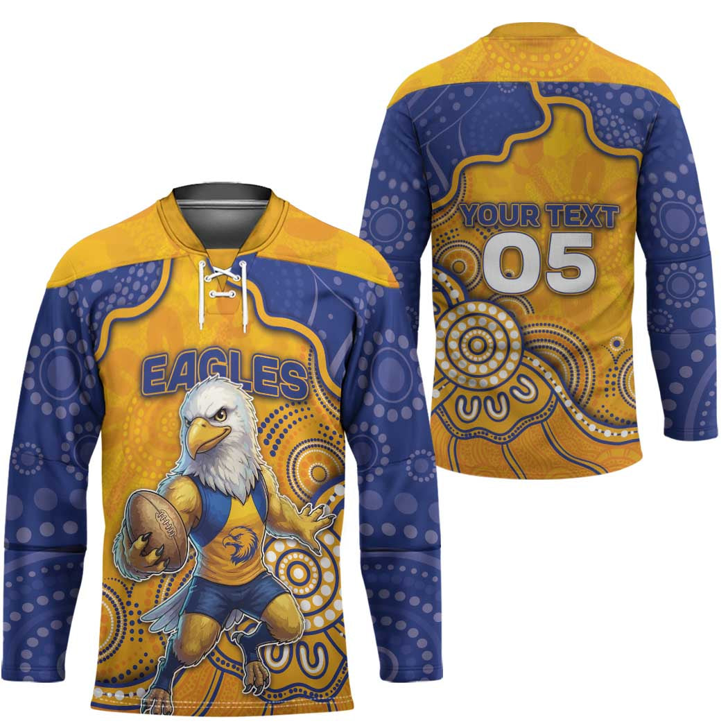 Custom Eagles Football Hockey Jersey Aboriginal Dot Art Pattern