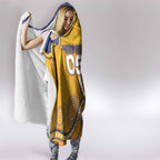Custom Eagles Football Hooded Blanket Aboriginal Dot Art Pattern