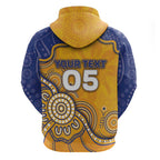 Custom Eagles Football Hoodie Aboriginal Dot Art Pattern