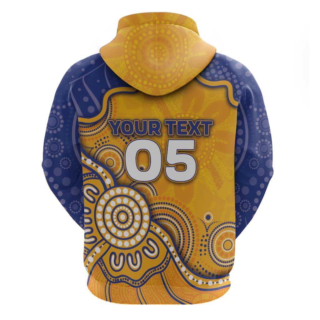 Custom Eagles Football Hoodie Aboriginal Dot Art Pattern