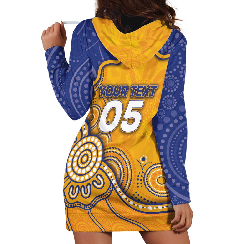 Custom Eagles Football Hoodie Dress Aboriginal Dot Art Pattern