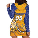Custom Eagles Football Hoodie Dress Aboriginal Dot Art Pattern