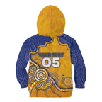Custom Eagles Football Kid Hoodie Aboriginal Dot Art Pattern