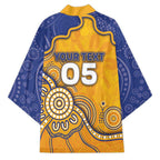 Custom Eagles Football Kimono Aboriginal Dot Art Pattern