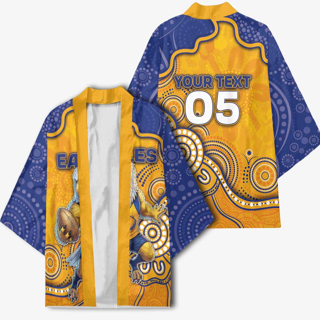 Custom Eagles Football Kimono Aboriginal Dot Art Pattern