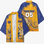 Custom Eagles Football Kimono Aboriginal Dot Art Pattern