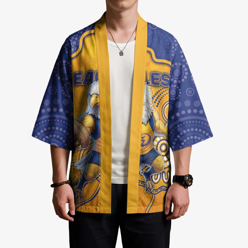 Custom Eagles Football Kimono Aboriginal Dot Art Pattern
