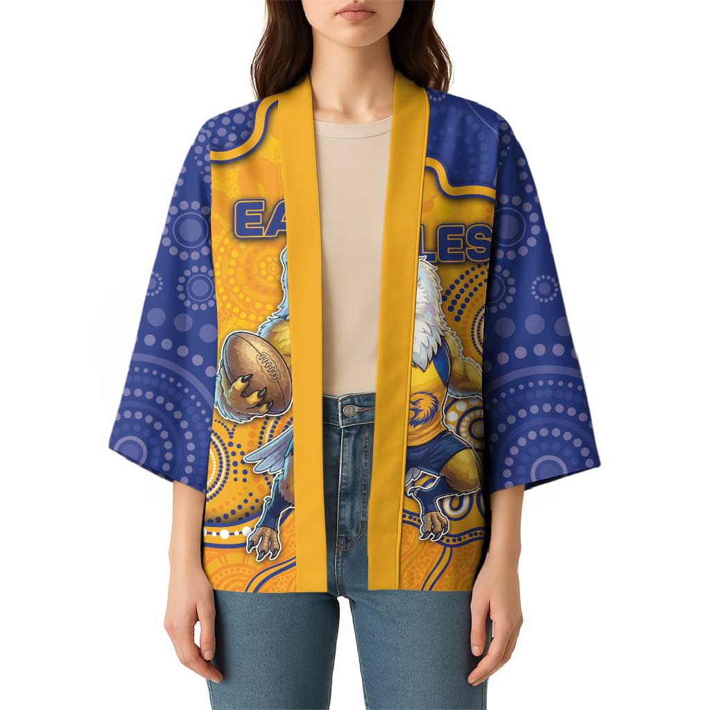 Custom Eagles Football Kimono Aboriginal Dot Art Pattern