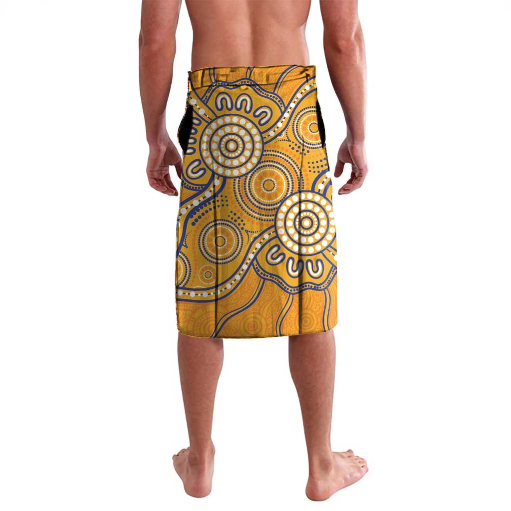 Custom Eagles Football Lavalava Aboriginal Dot Art Pattern