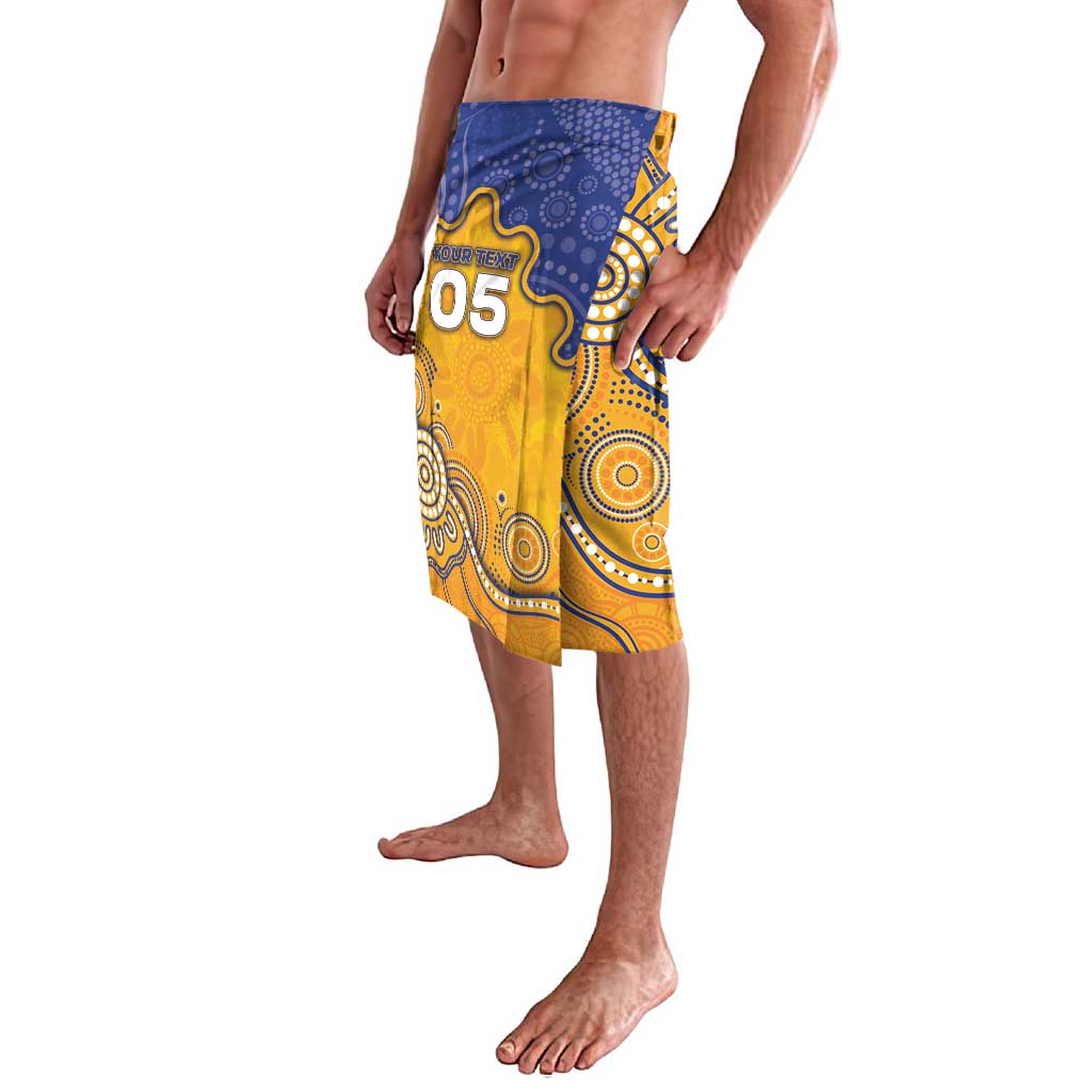 Custom Eagles Football Lavalava Aboriginal Dot Art Pattern