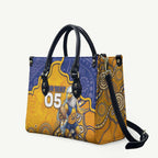 Custom Eagles Football Leather Bag Aboriginal Dot Art Pattern