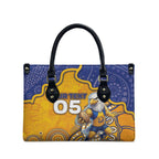 Custom Eagles Football Leather Bag Aboriginal Dot Art Pattern