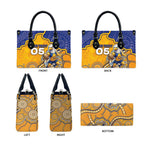 Custom Eagles Football Leather Bag Aboriginal Dot Art Pattern
