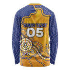 Custom Eagles Football Long Sleeve Shirt Aboriginal Dot Art Pattern