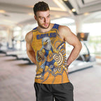 Custom Eagles Football Men Tank Top Aboriginal Dot Art Pattern