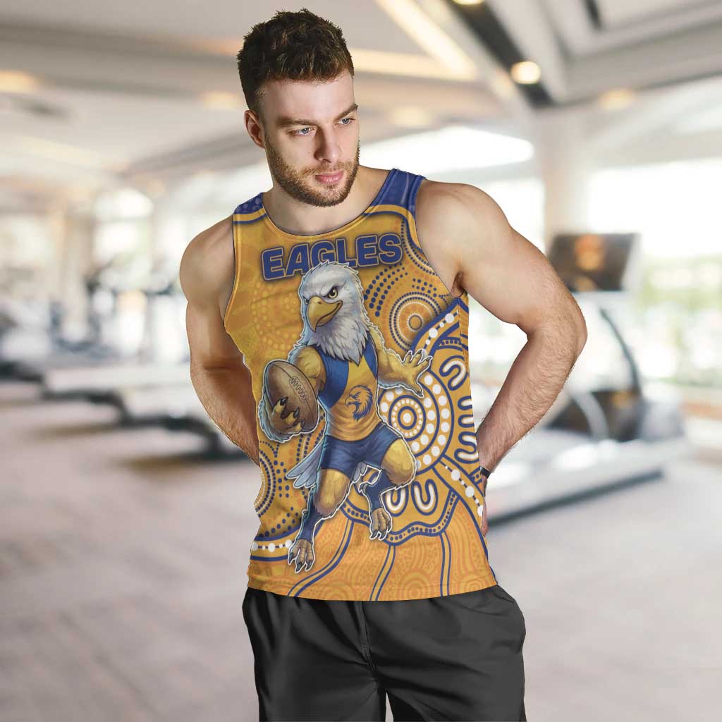 Custom Eagles Football Men Tank Top Aboriginal Dot Art Pattern