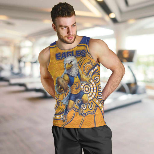 Custom Eagles Football Men Tank Top Aboriginal Dot Art Pattern
