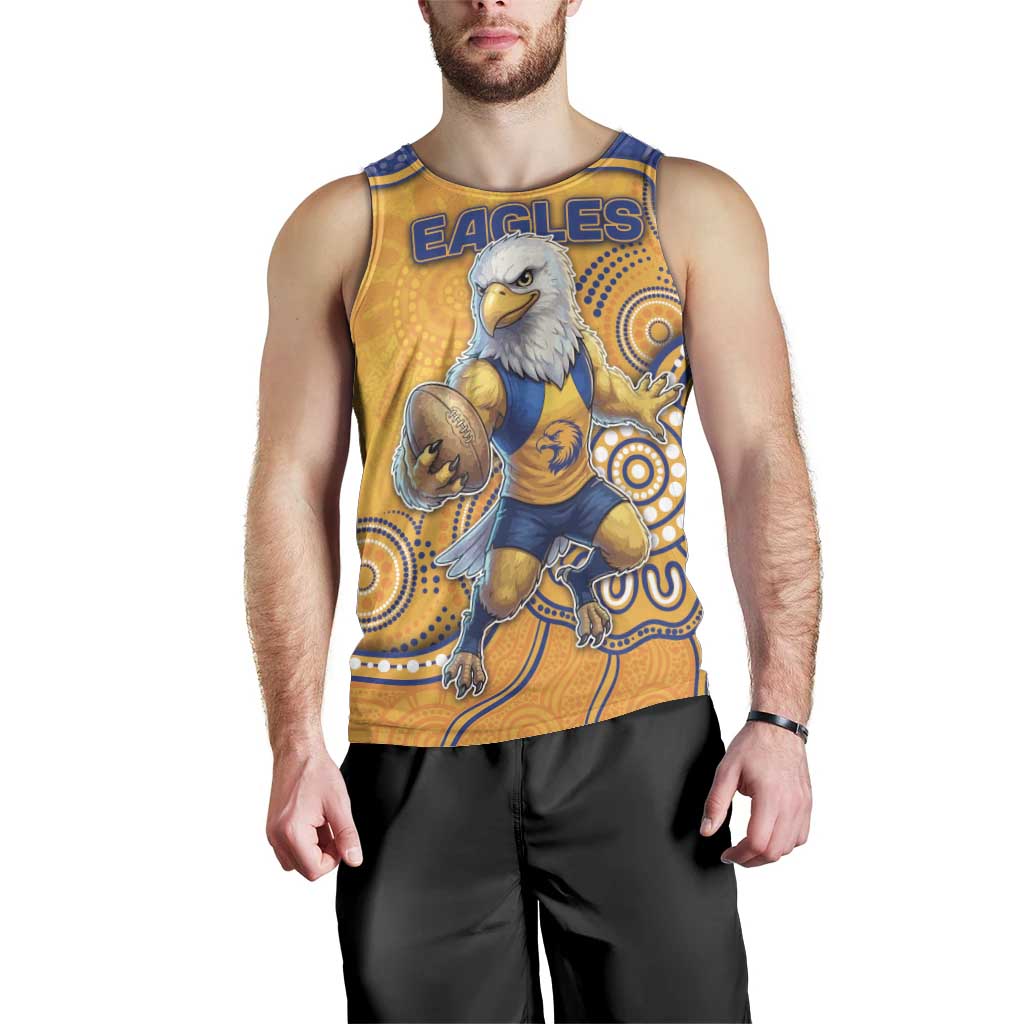 Custom Eagles Football Men Tank Top Aboriginal Dot Art Pattern