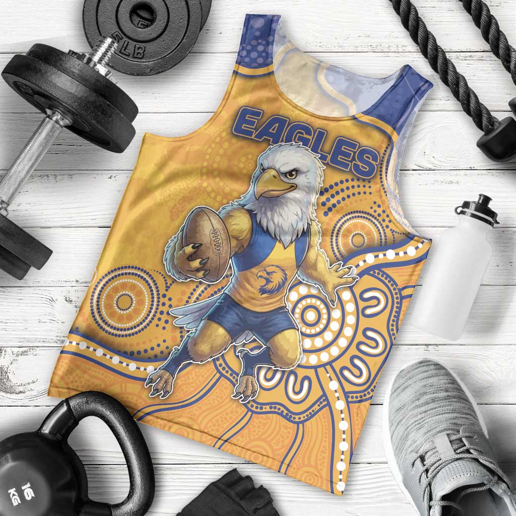 Custom Eagles Football Men Tank Top Aboriginal Dot Art Pattern