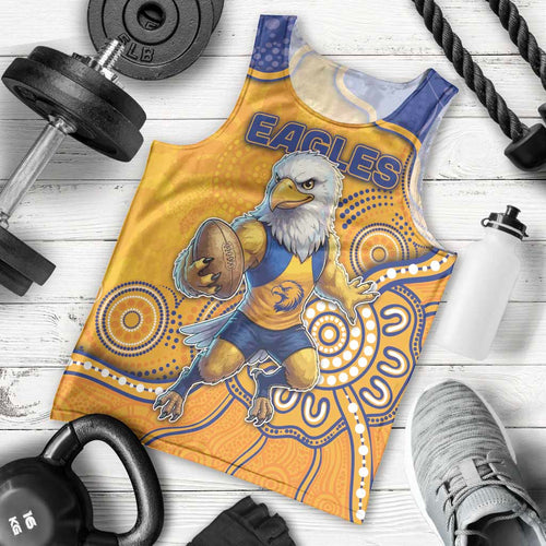 Custom Eagles Football Men Tank Top Aboriginal Dot Art Pattern
