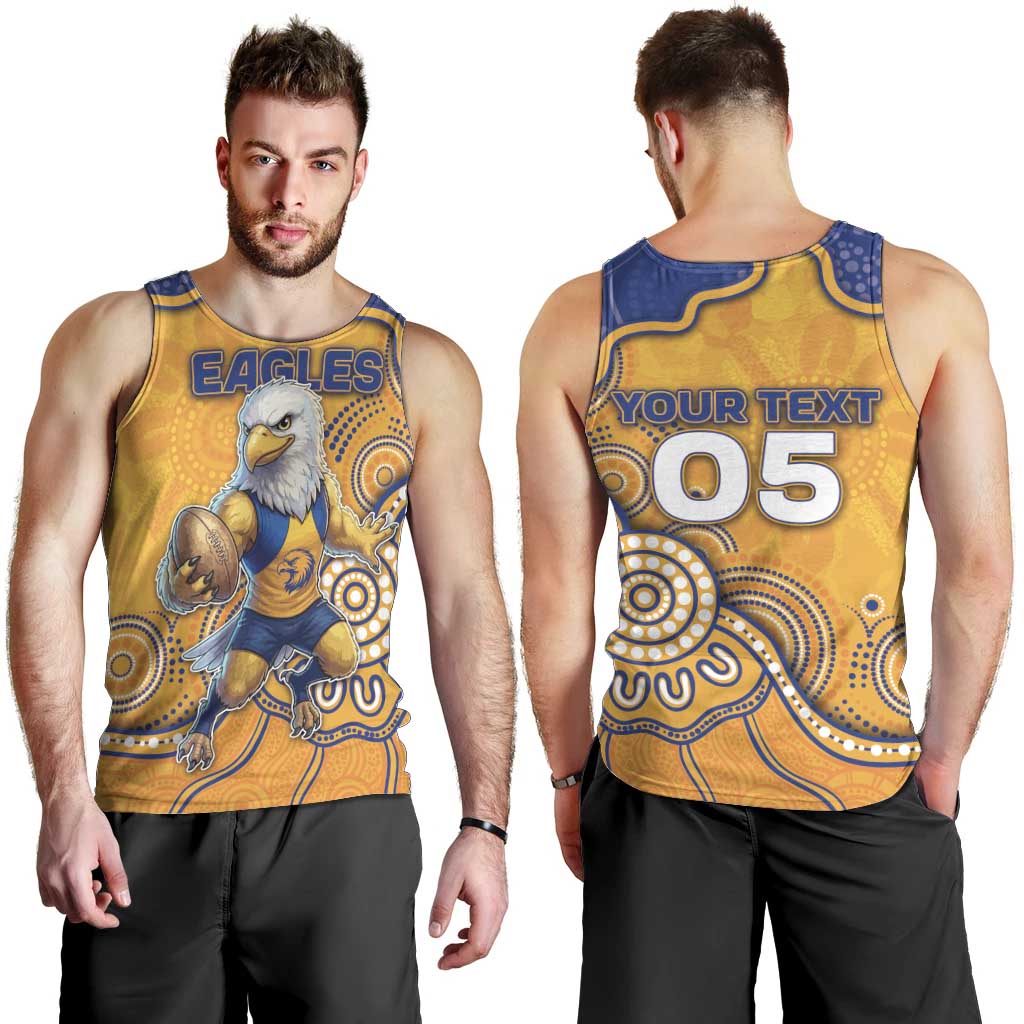 Custom Eagles Football Men Tank Top Aboriginal Dot Art Pattern