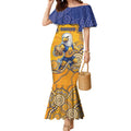 Custom Eagles Football Mermaid Dress Aboriginal Dot Art Pattern