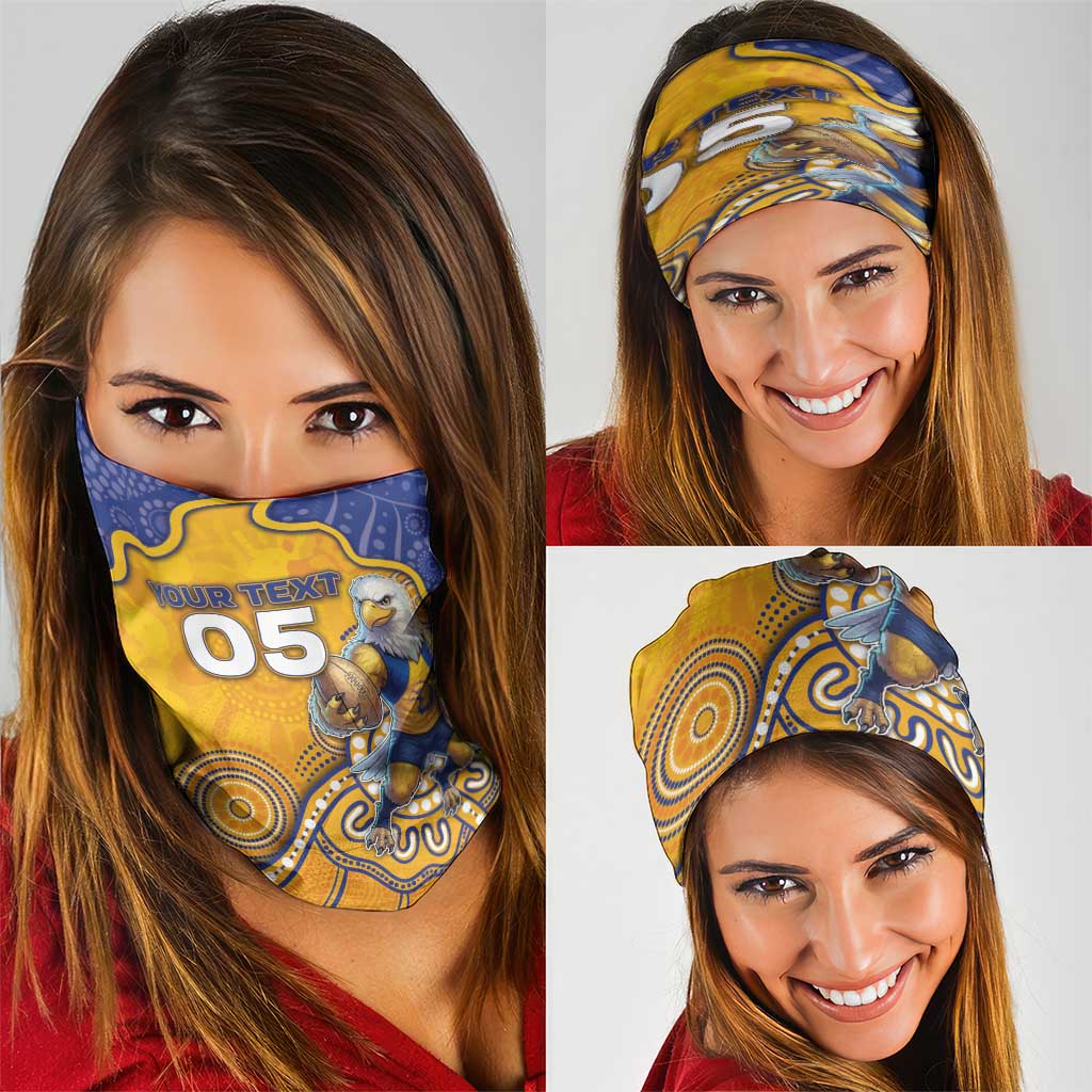 Custom Eagles Football Neck Gaiter Aboriginal Dot Art Pattern
