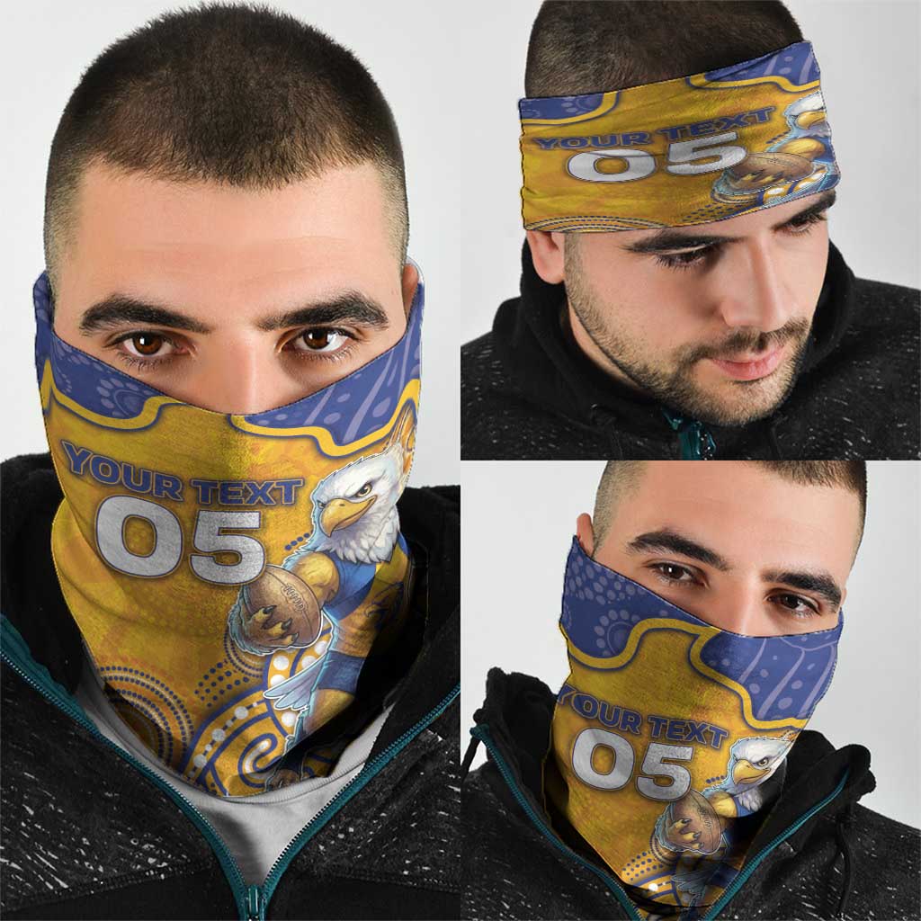 Custom Eagles Football Neck Gaiter Aboriginal Dot Art Pattern