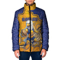Custom Eagles Football Padded Jacket Aboriginal Dot Art Pattern