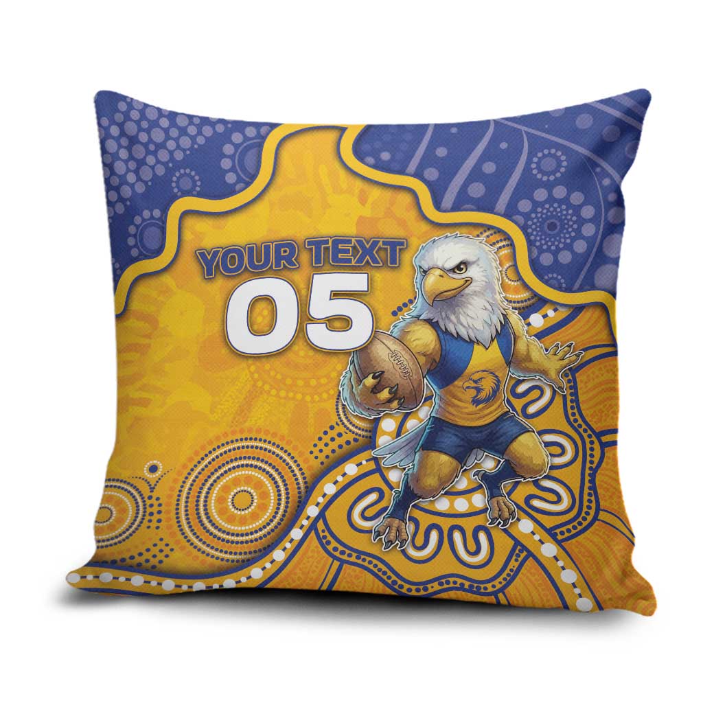 Custom Eagles Football Pillow Cover Aboriginal Dot Art Pattern