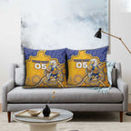 Custom Eagles Football Pillow Cover Aboriginal Dot Art Pattern