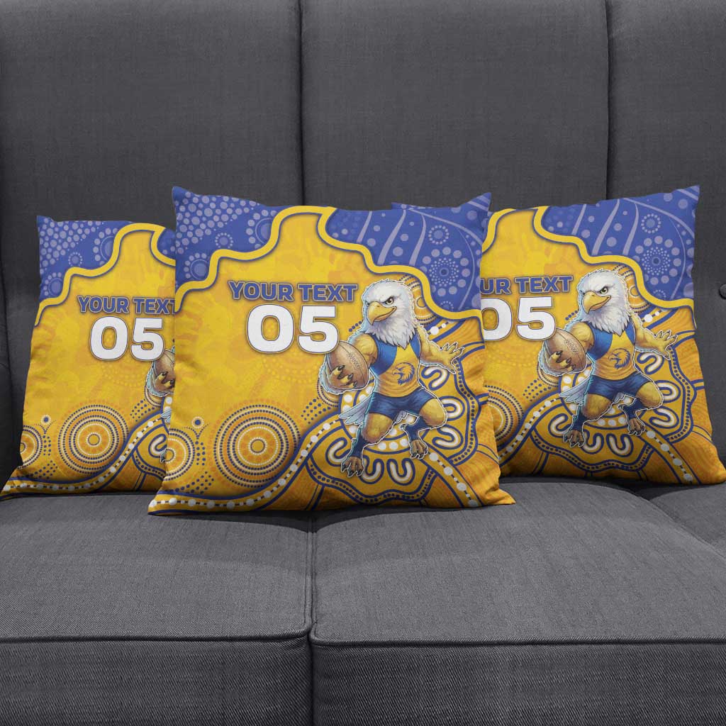 Custom Eagles Football Pillow Cover Aboriginal Dot Art Pattern