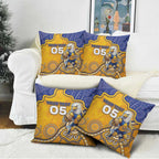 Custom Eagles Football Pillow Cover Aboriginal Dot Art Pattern