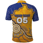 Custom Eagles Football Polo Shirt Aboriginal Dot Art Pattern