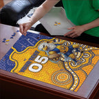 Custom Eagles Football Puzzle Aboriginal Dot Art Pattern
