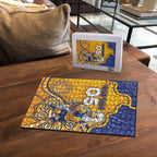 Custom Eagles Football Puzzle Aboriginal Dot Art Pattern