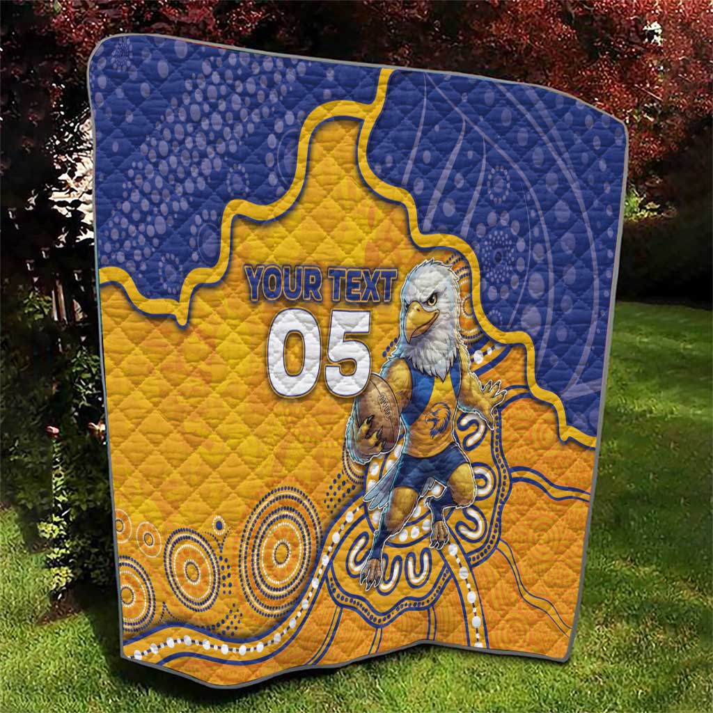 Custom Eagles Football Quilt Aboriginal Dot Art Pattern