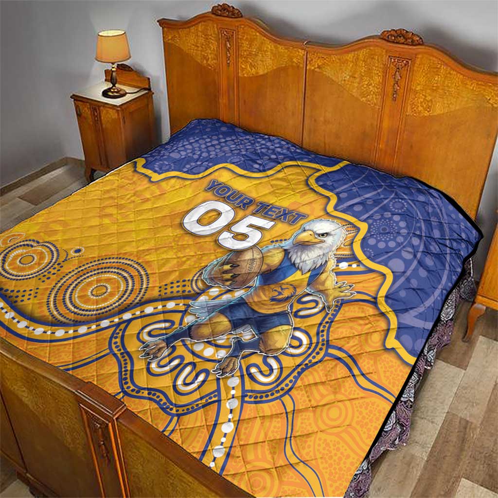 Custom Eagles Football Quilt Aboriginal Dot Art Pattern