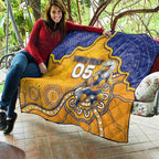Custom Eagles Football Quilt Aboriginal Dot Art Pattern