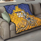 Custom Eagles Football Quilt Aboriginal Dot Art Pattern