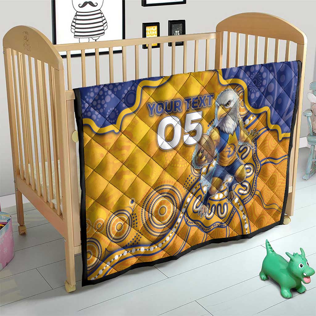 Custom Eagles Football Quilt Aboriginal Dot Art Pattern