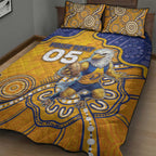 Custom Eagles Football Quilt Bed Set Aboriginal Dot Art Pattern