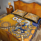 Custom Eagles Football Quilt Bed Set Aboriginal Dot Art Pattern