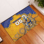 Custom Eagles Football Rubber Doormat Aboriginal Dot Art Pattern