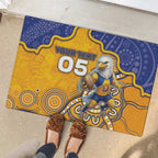 Custom Eagles Football Rubber Doormat Aboriginal Dot Art Pattern
